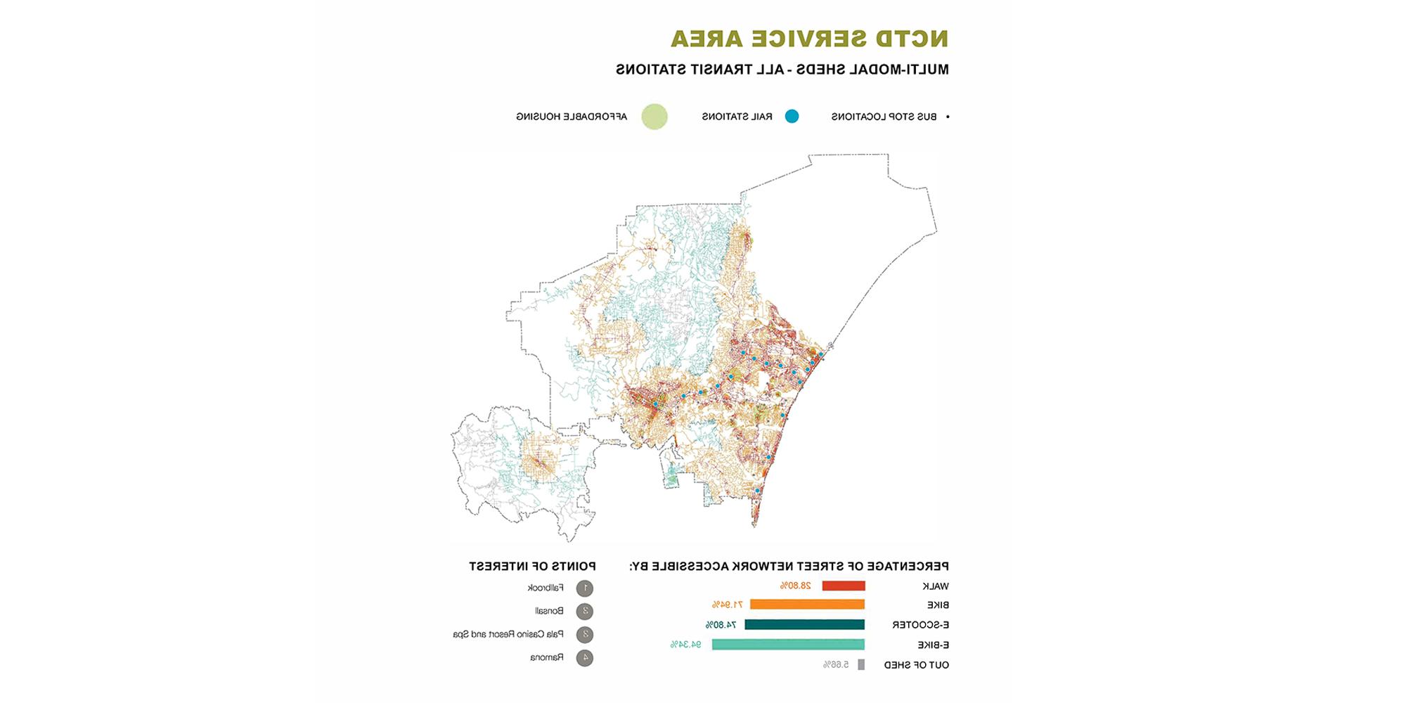 NCTD service area, inclouding multi-modal sheds and all transit stations. For full text, download project pdf below.